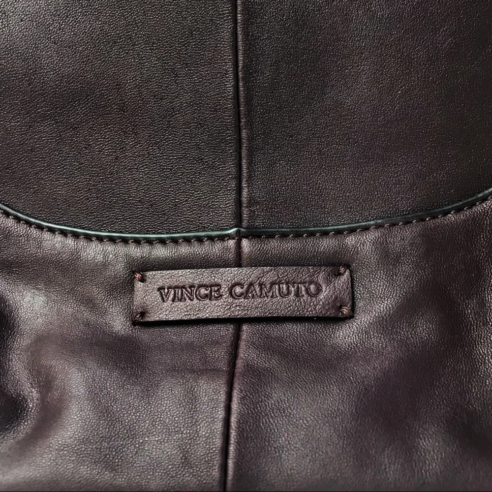 Vince Camuto Tave Hobo Leather Handbag Vamp Color - Picture 6 of 9